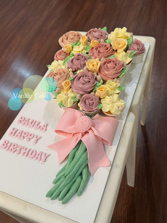 Cupcake Flower Bouquet Cake