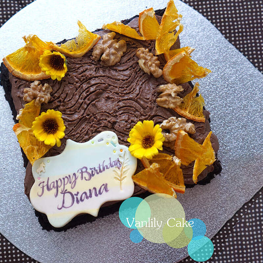 純素合桃布朗尼