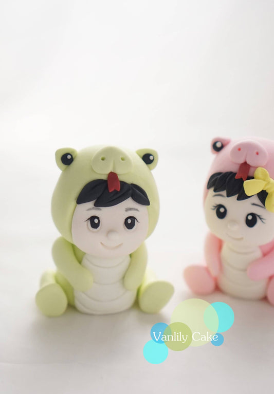 蛇寶寶糖皮蛋糕