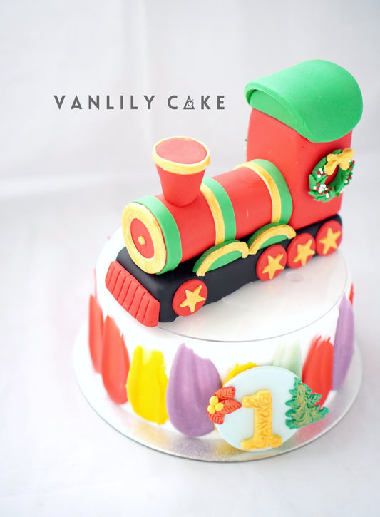 鮮果忌廉蛋糕 (配聖誕火車款式)