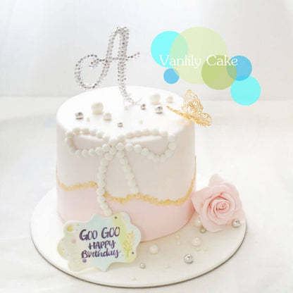 閃石字母糖皮蛋糕