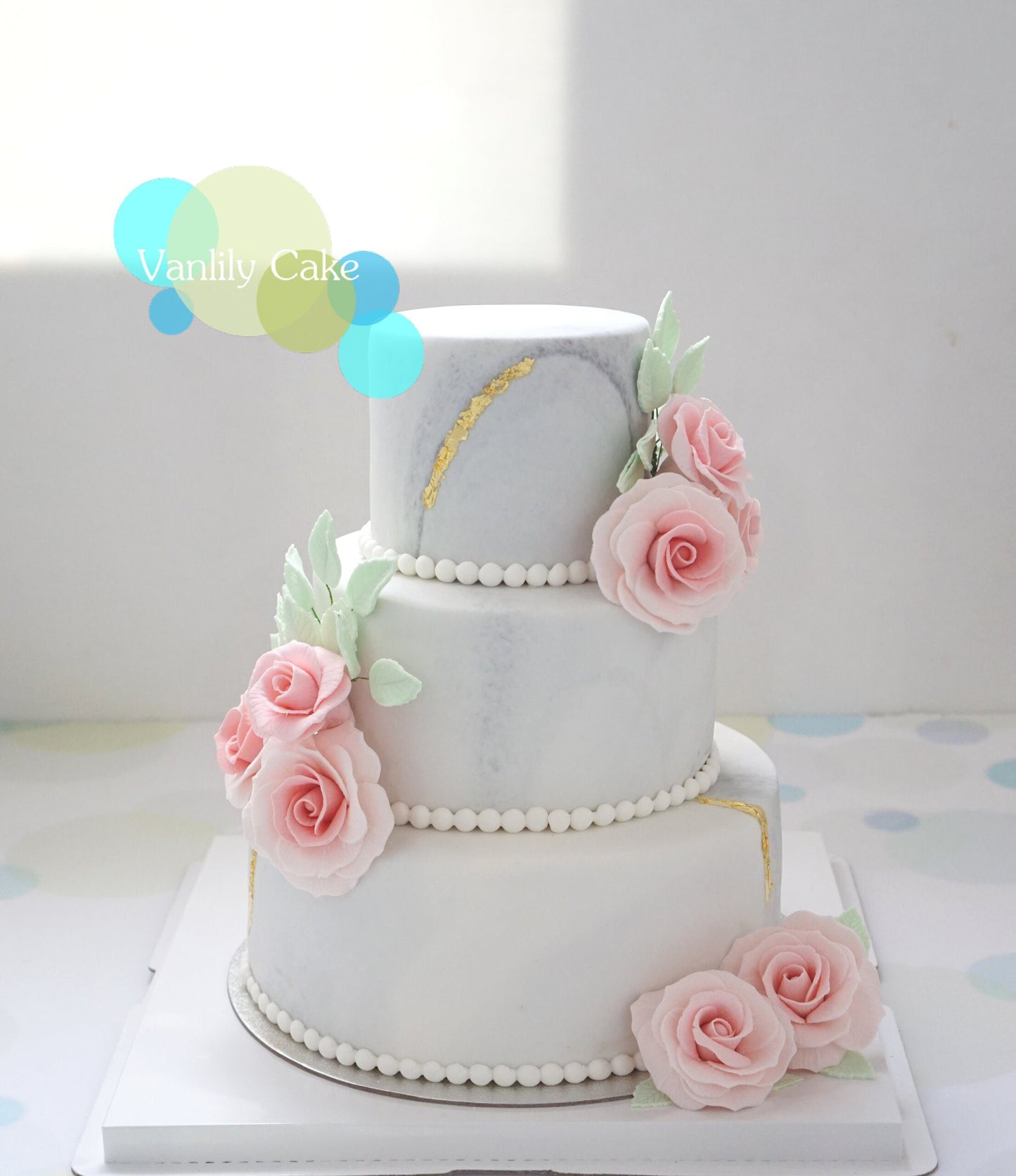 玫瑰花結婚糖皮蛋糕