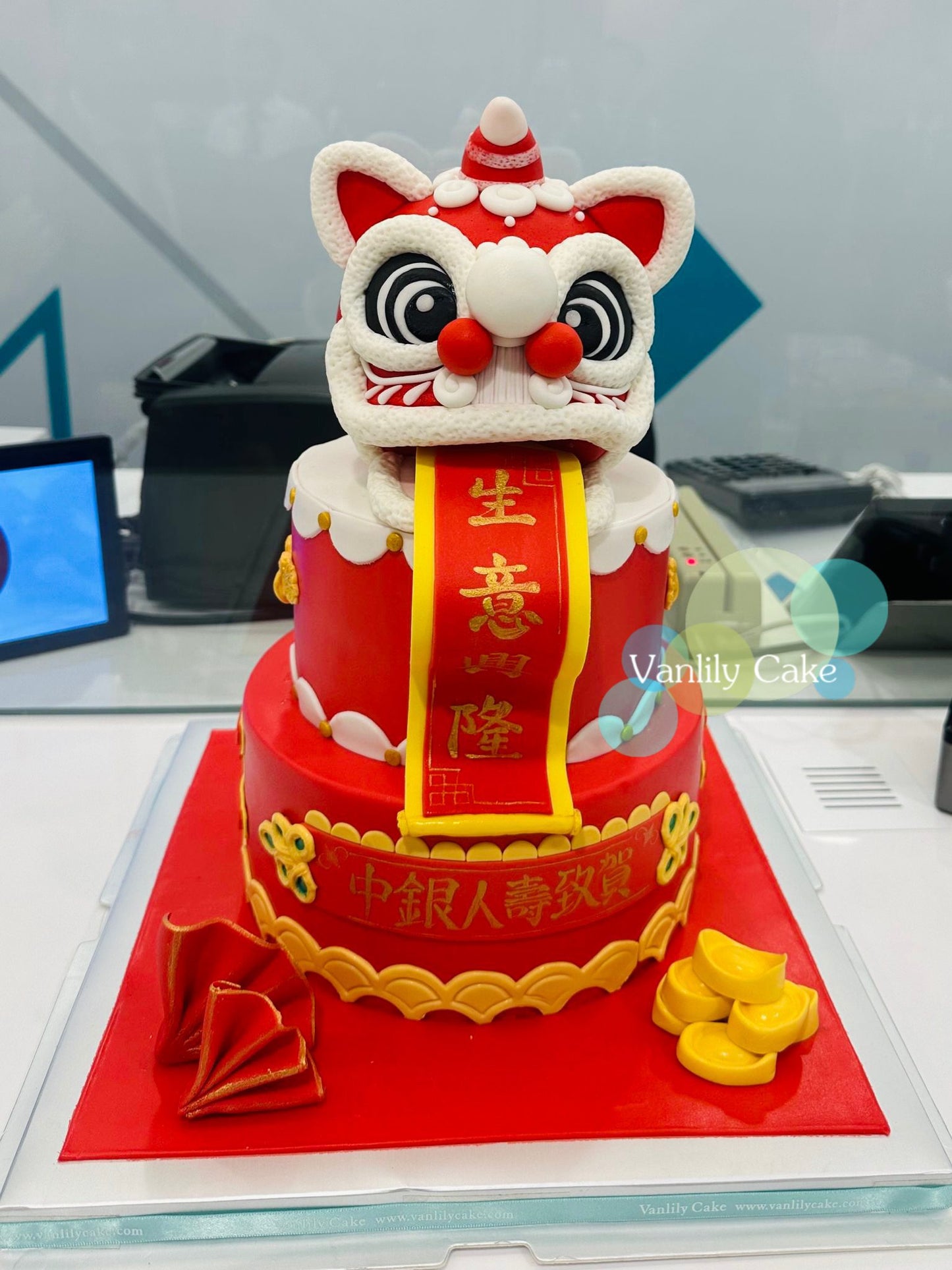 開張醒獅糖皮蛋糕