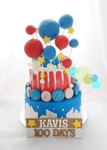 3D Balloon Fondant Cake
