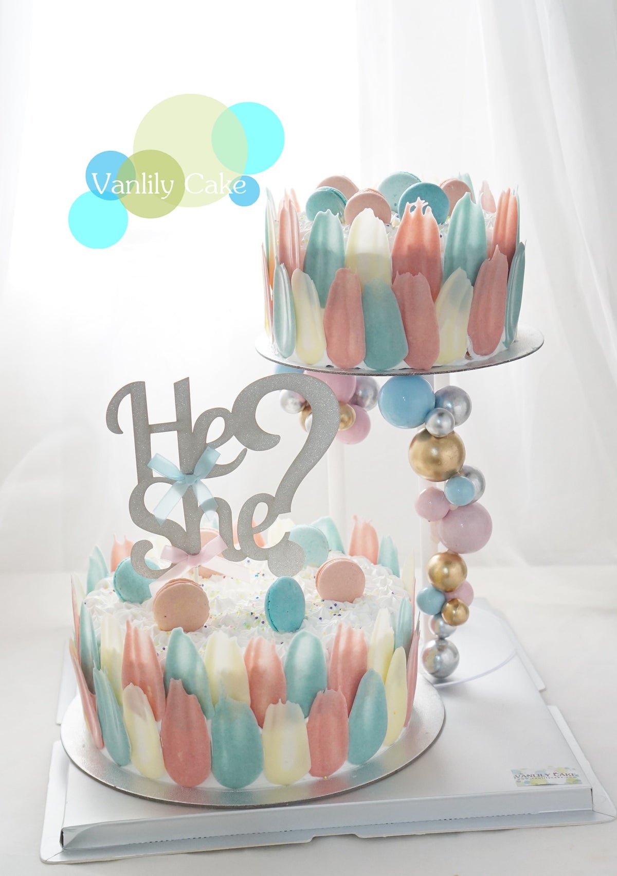 He or She Gender Reveal Creamy Rice Cake