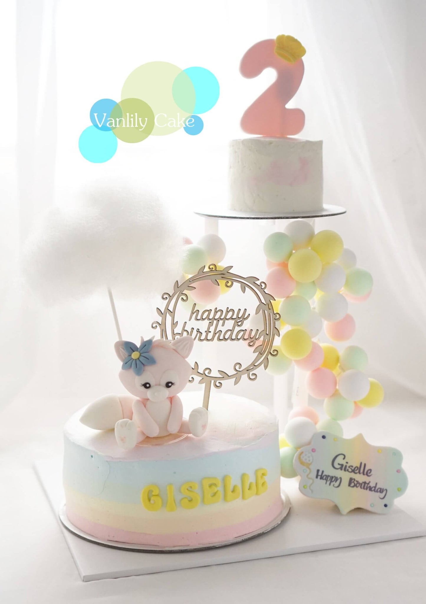 VANLILY CAKE 彩虹忌廉米蛋糕：雙層 Family Double up 設計，大家庭聚會及生日派對蛋糕推薦