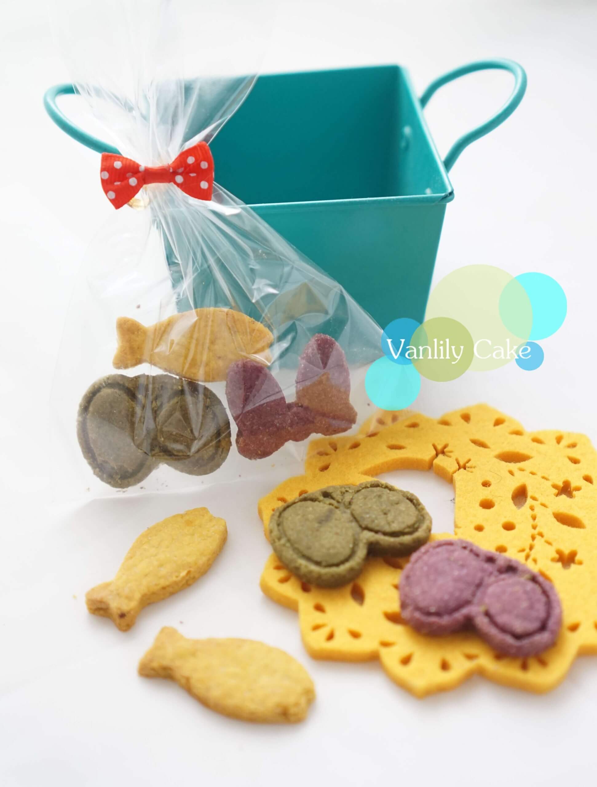 純素無糖米曲奇推薦：紫薯菠菜南瓜天然蔬菜顏色，無蛋奶無麩質，適合幼兒園生日回禮散餅，Vanlily Cake 屯門。