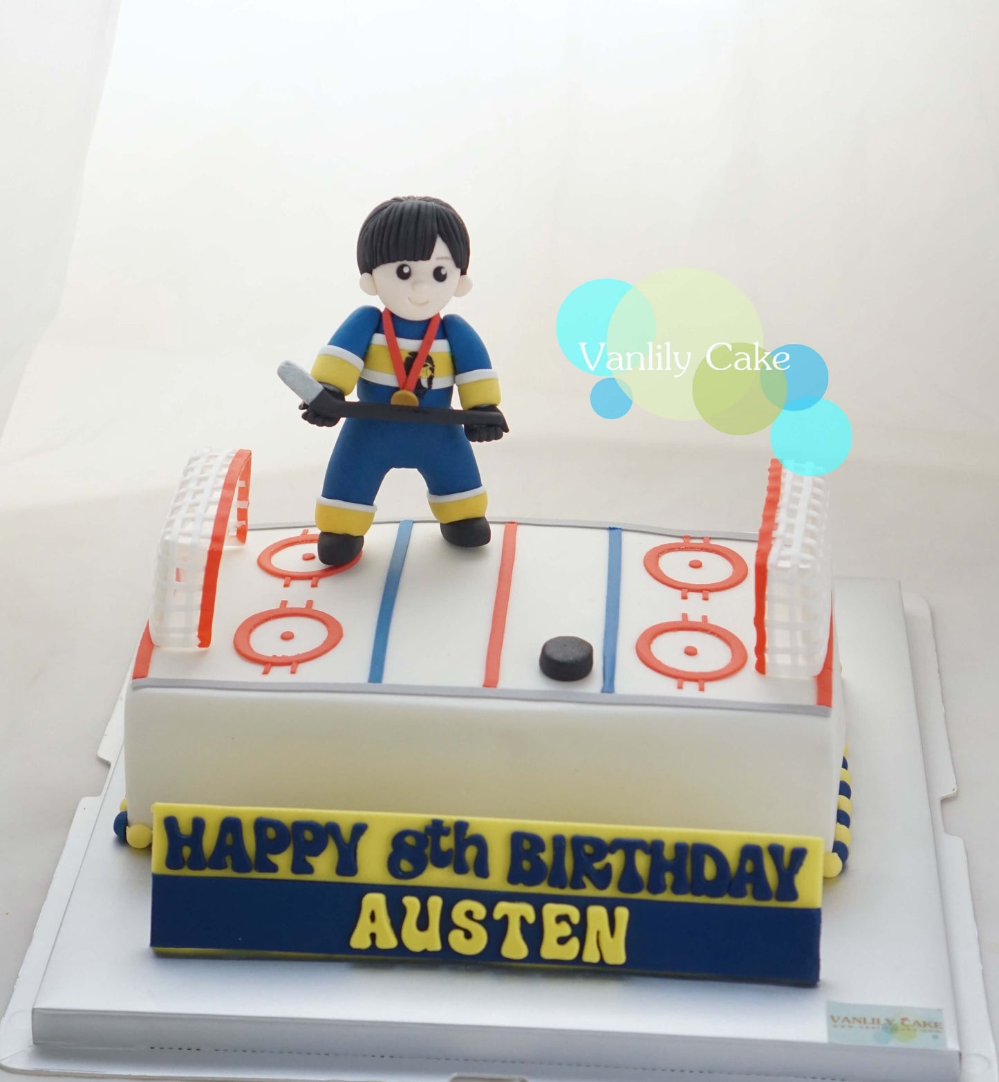 Square Ball Sports Fondant Cake