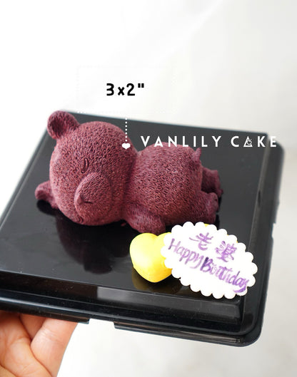 Sugar-free Vegan Fruit Mousse Bear Cake