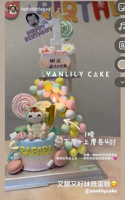 Family Lollipop Cake Double-up cake tower 波板糖忌廉蛋糕
