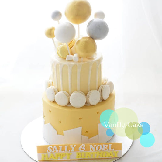 立體汽球糖皮蛋糕