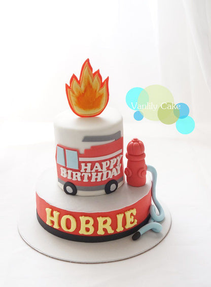 Fire truck cake