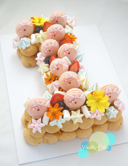無糖1字 BB Number Cake