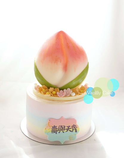 扑扑壽桃包忌廉蛋糕