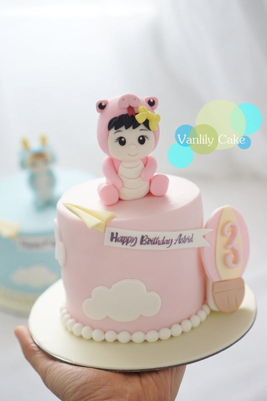 蛇寶寶糖皮蛋糕