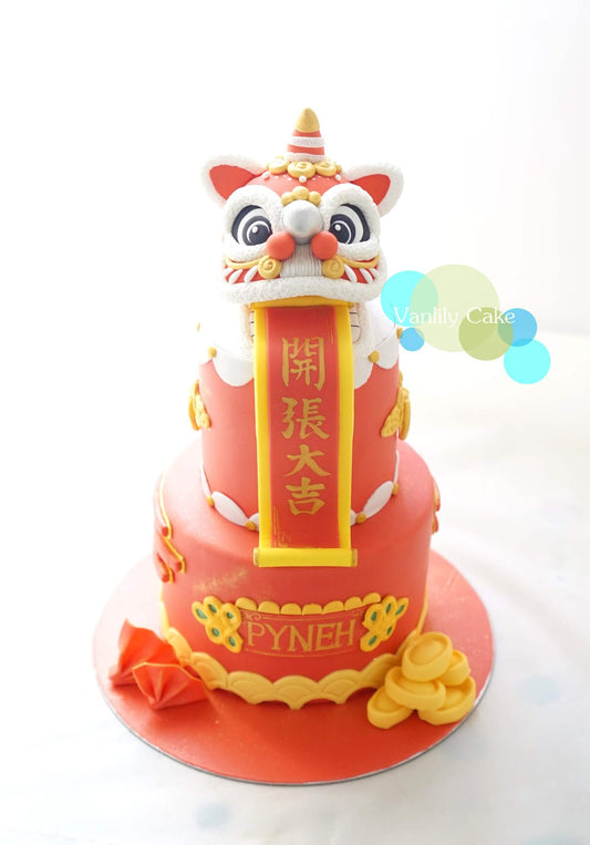 開張醒獅糖皮蛋糕
