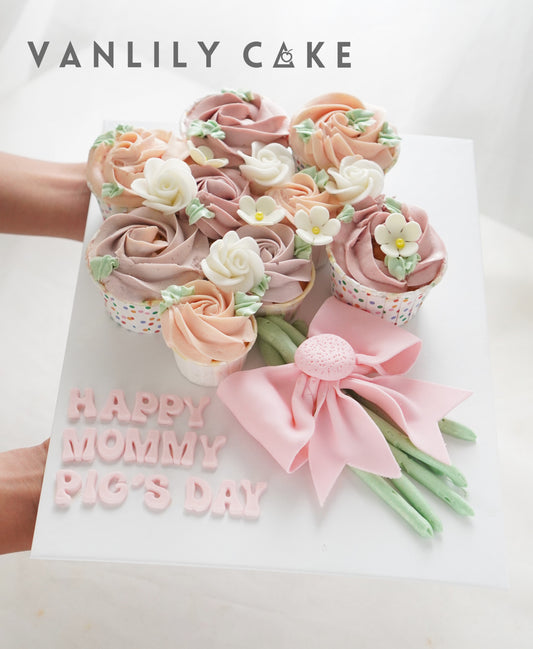 Cupcake Flower Bouquet Cake