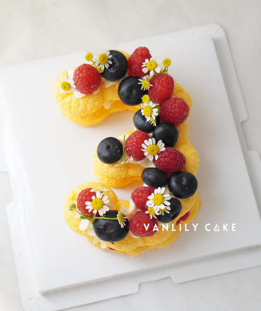 無糖鮮果Number Cake