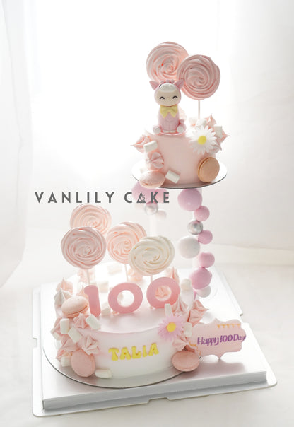 Family Lollipop Cake Double-up cake tower 波板糖忌廉蛋糕