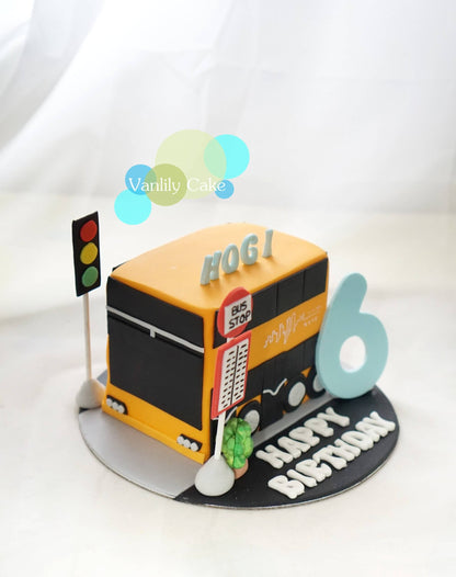 交通車糖皮蛋糕
