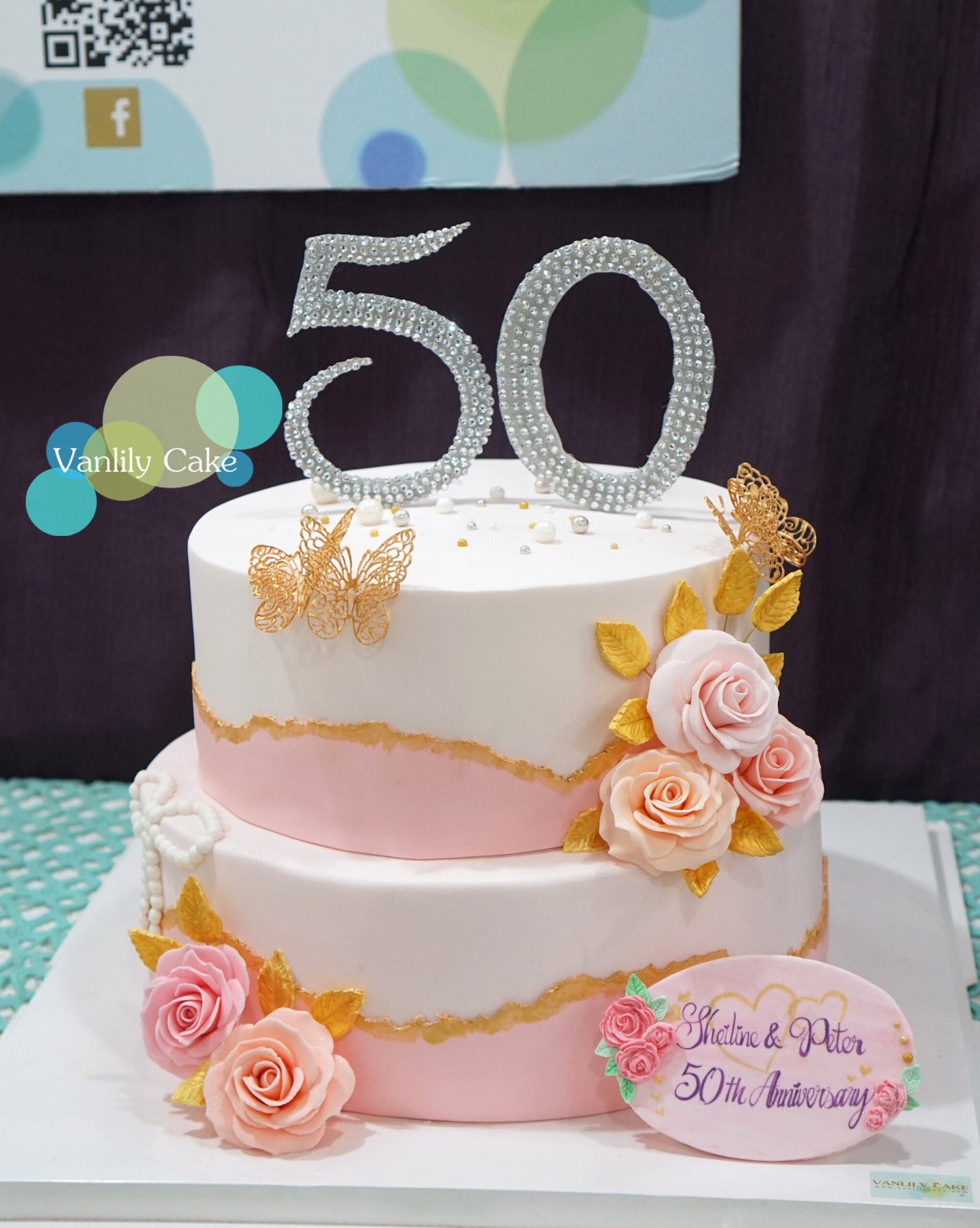 閃石字母糖皮蛋糕