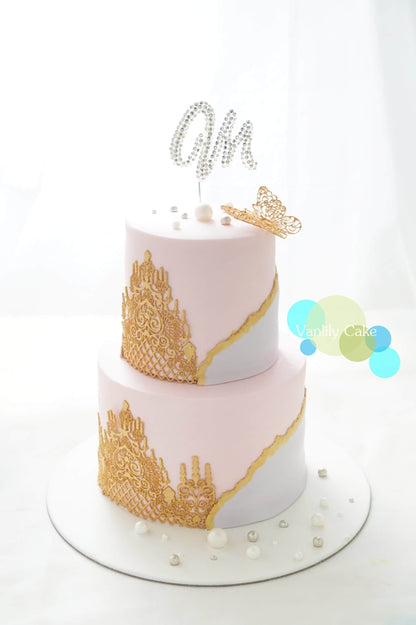 閃石字母糖皮蛋糕