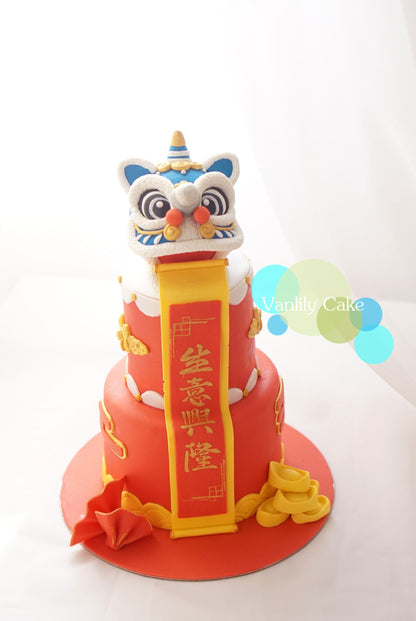 開張醒獅糖皮蛋糕