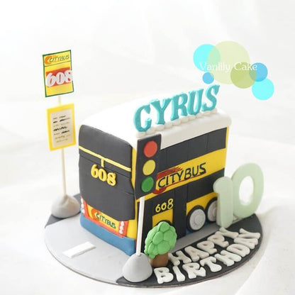 交通車糖皮蛋糕