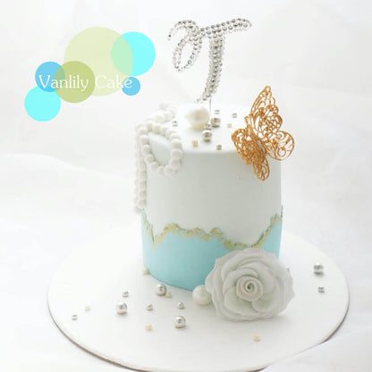 閃石字母糖皮蛋糕