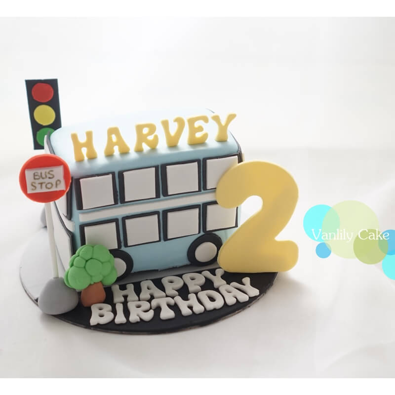 交通車糖皮蛋糕