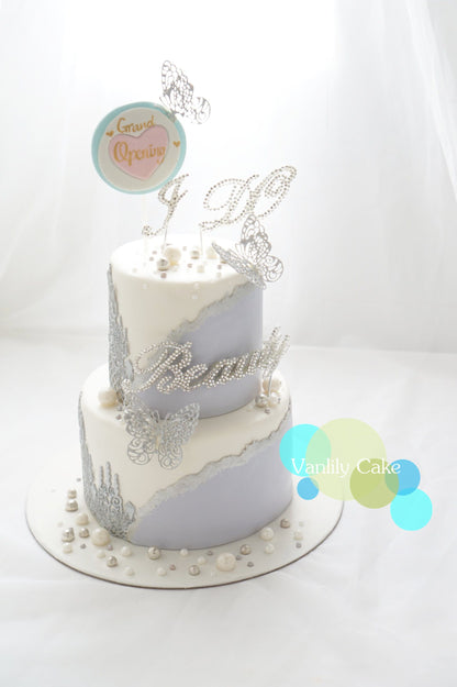 閃石字母糖皮蛋糕