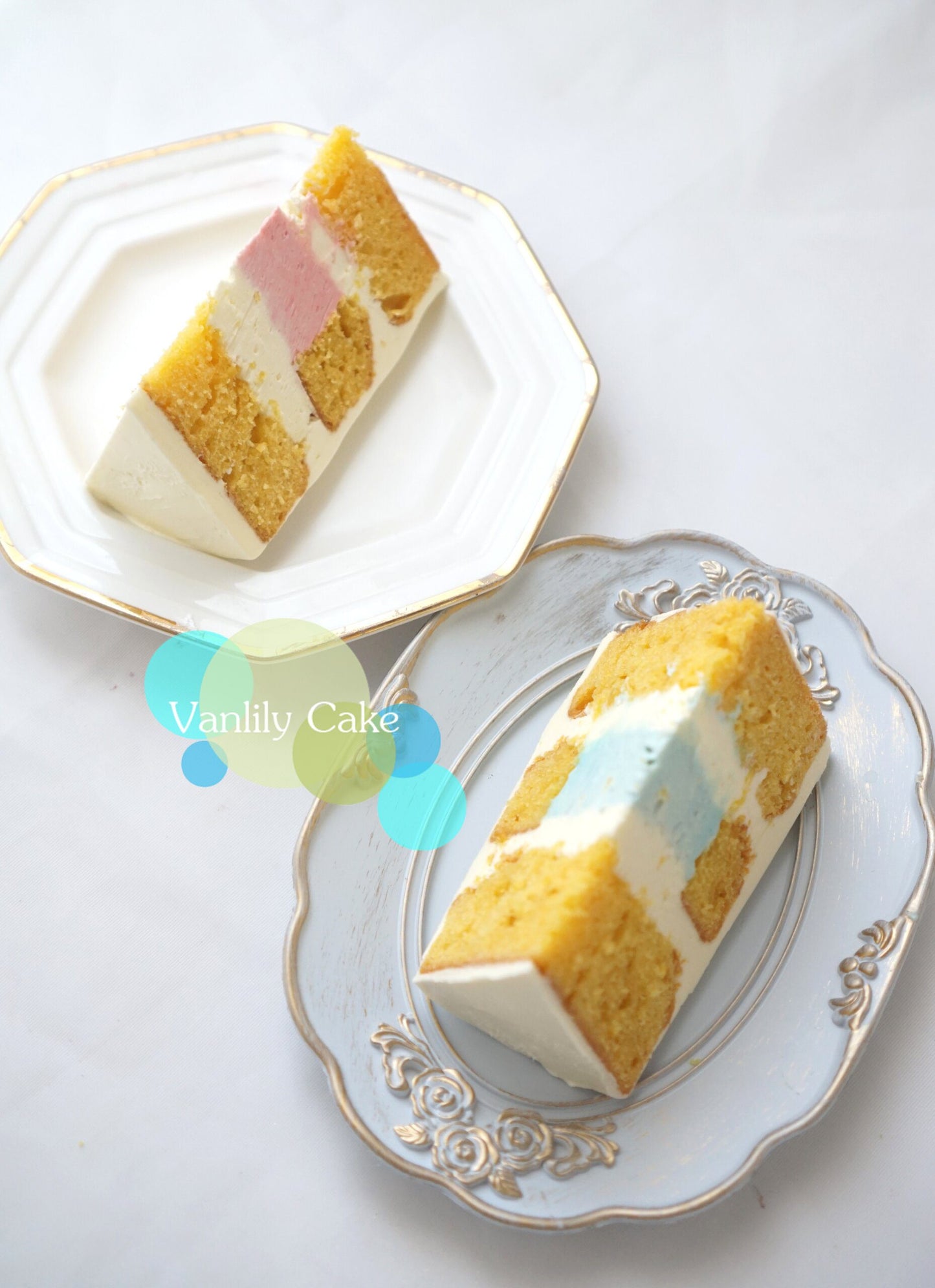 He or She Gender Reveal Buttercream Cake