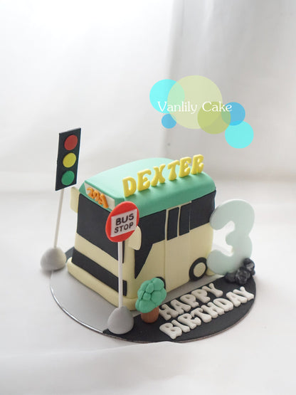 交通車糖皮蛋糕