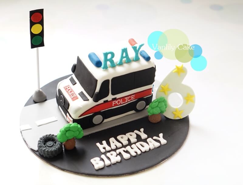 交通車糖皮蛋糕