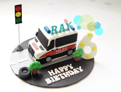 交通車糖皮蛋糕