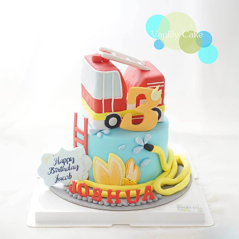 立體消防車蛋糕