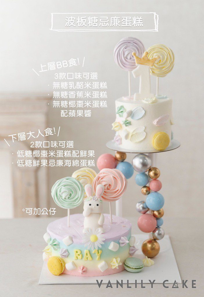 anlily-Cake-BB與大人共享雙層蛋糕-一歲生日蛋糕-無糖無麩質-3D立體造型蛋糕-屯門蛋糕店