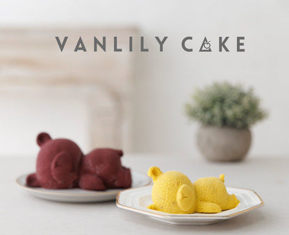 Sugar-free Vegan Fruit Mousse Bear Cake