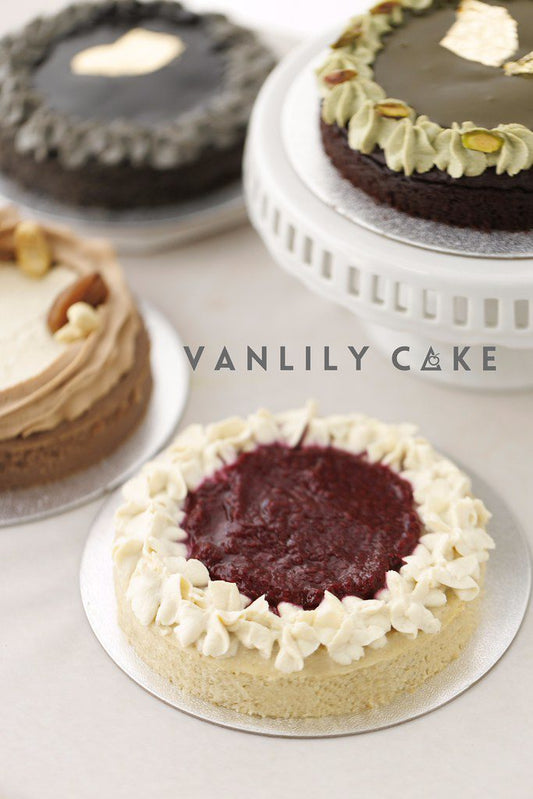 Vanlily 純素紅莓蛋糕 - 無蛋無奶 Vegan Cake，自製紅莓醬與豆腐米蛋糕底，天然有機龍舌蘭糖，健康純植甜點首選