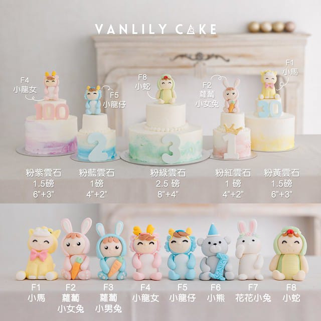 鮮果忌廉蛋糕 (配公仔)