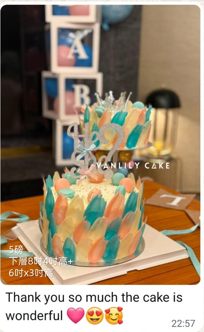 He or She Gender Reveal Creamy Rice Cake