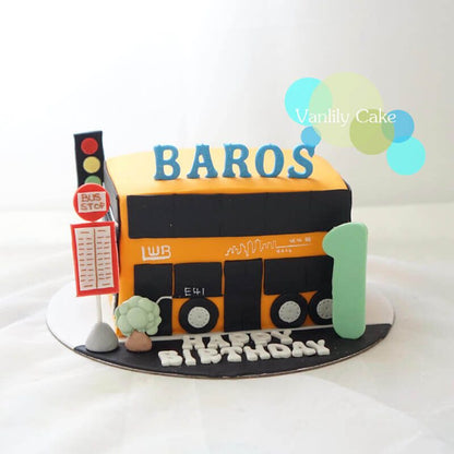 交通車糖皮蛋糕