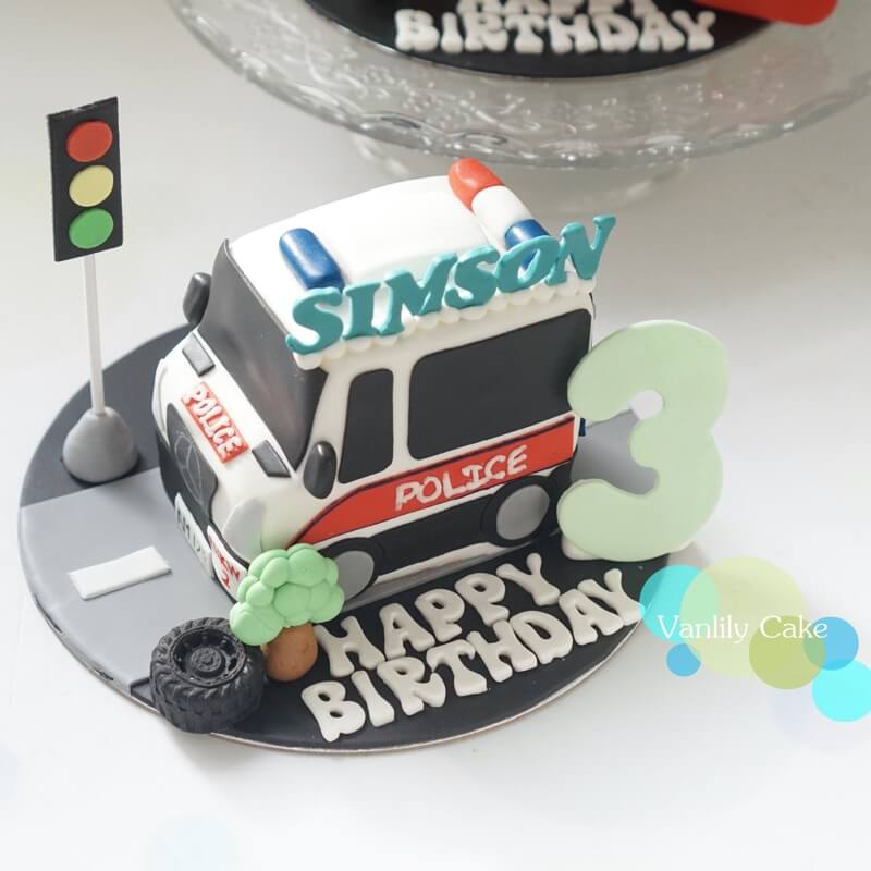 交通車糖皮蛋糕