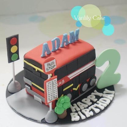 交通車糖皮蛋糕