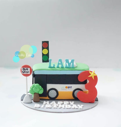 交通車糖皮蛋糕