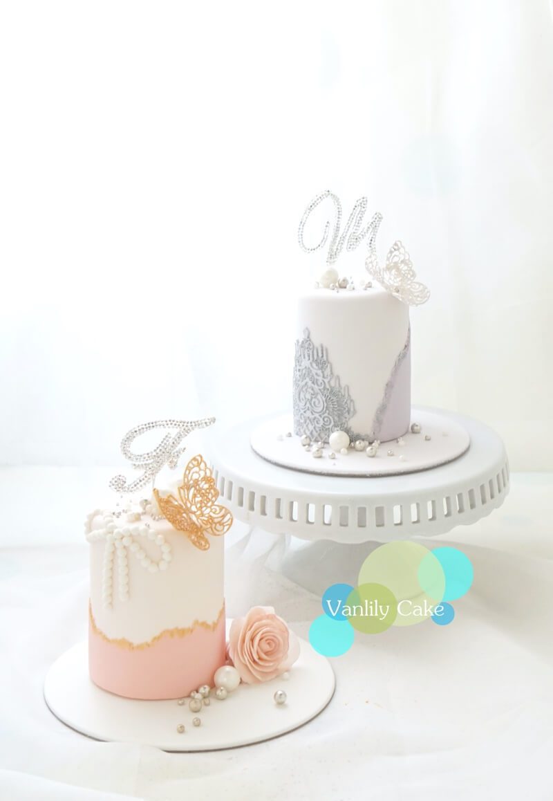 閃石字母糖皮蛋糕