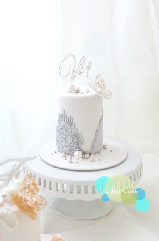 閃石字母糖皮蛋糕