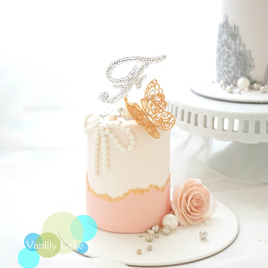 閃石字母糖皮蛋糕