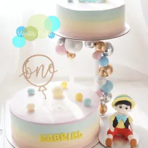 生日/ 百日宴忌廉蛋糕 Double-up Cake Tower - Image 26