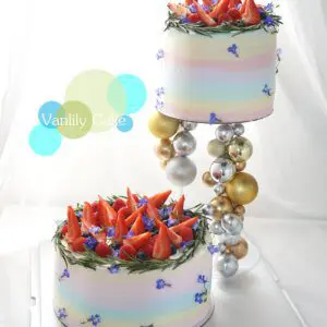 生日/ 百日宴忌廉蛋糕 Double-up Cake Tower - Image 28